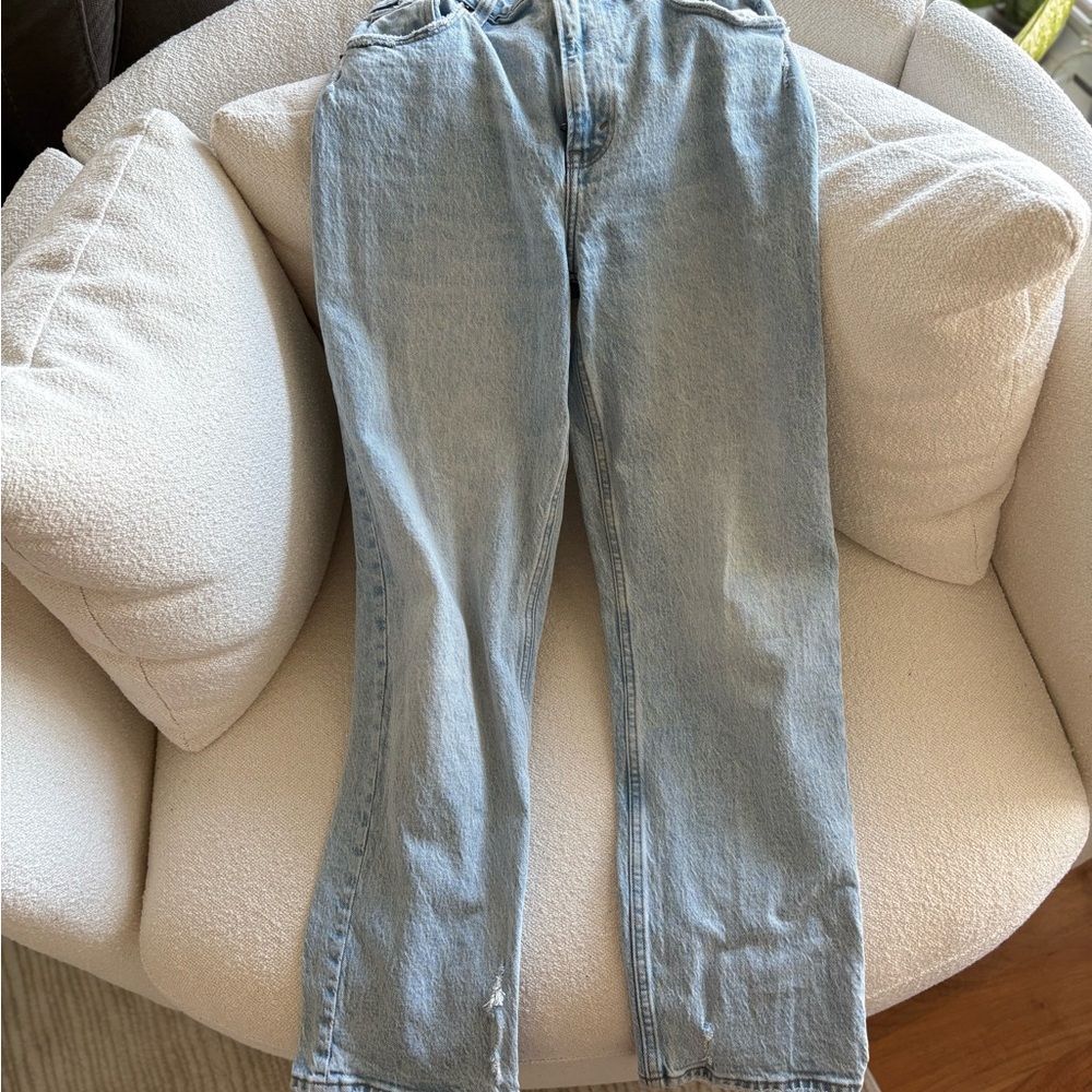 Light Wash Abercrombie Curve Love Ultra High Rise 90s Straight Jean